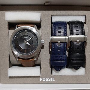 Fossil Mens Watch and Strap Gift Set